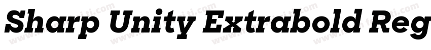 Sharp Unity Extrabold Regular字体转换